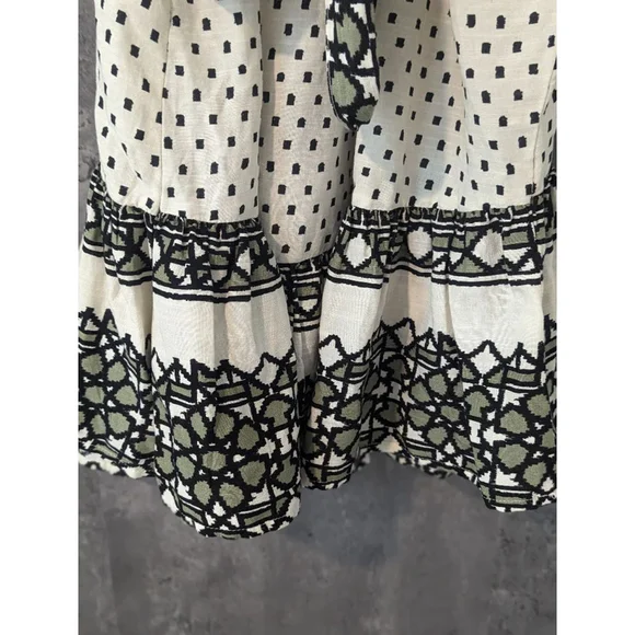 Women's Knox Rose NWT White and Green Boho Dress - Size S - Picture 16 of 16
